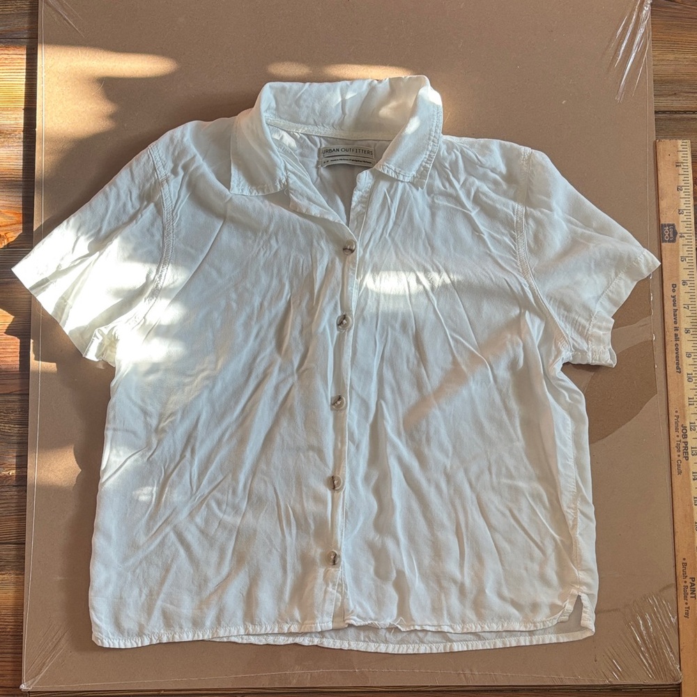 Urban Outfitters Soft White Button-Up Blouse Sz S